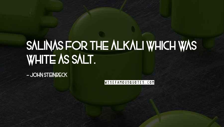 John Steinbeck Quotes: Salinas for the alkali which was white as salt.
