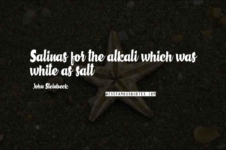 John Steinbeck Quotes: Salinas for the alkali which was white as salt.