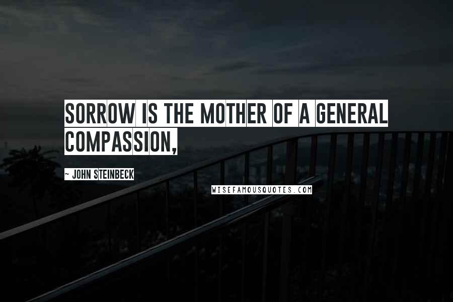 John Steinbeck Quotes: sorrow is the mother of a general compassion,