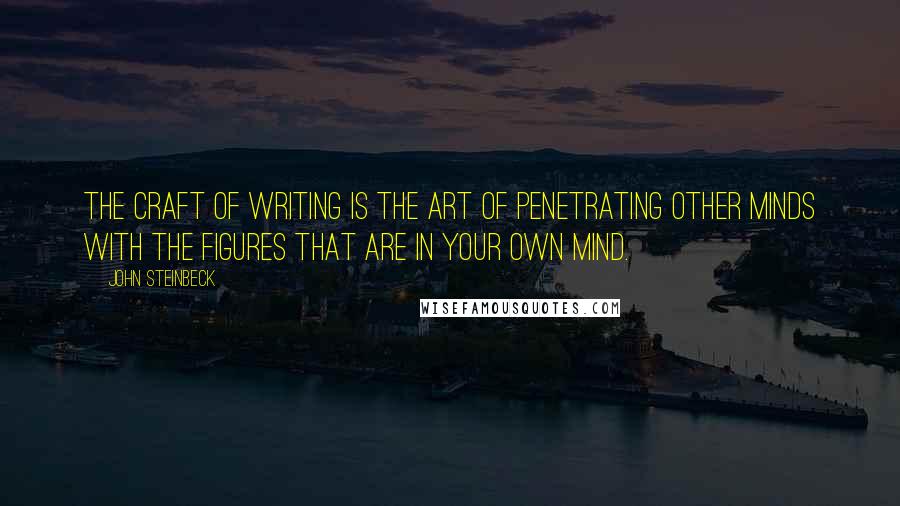 John Steinbeck Quotes: The craft of writing is the art of penetrating other minds with the figures that are in your own mind.