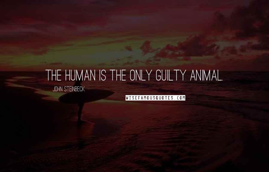 John Steinbeck Quotes: The human is the only guilty animal.