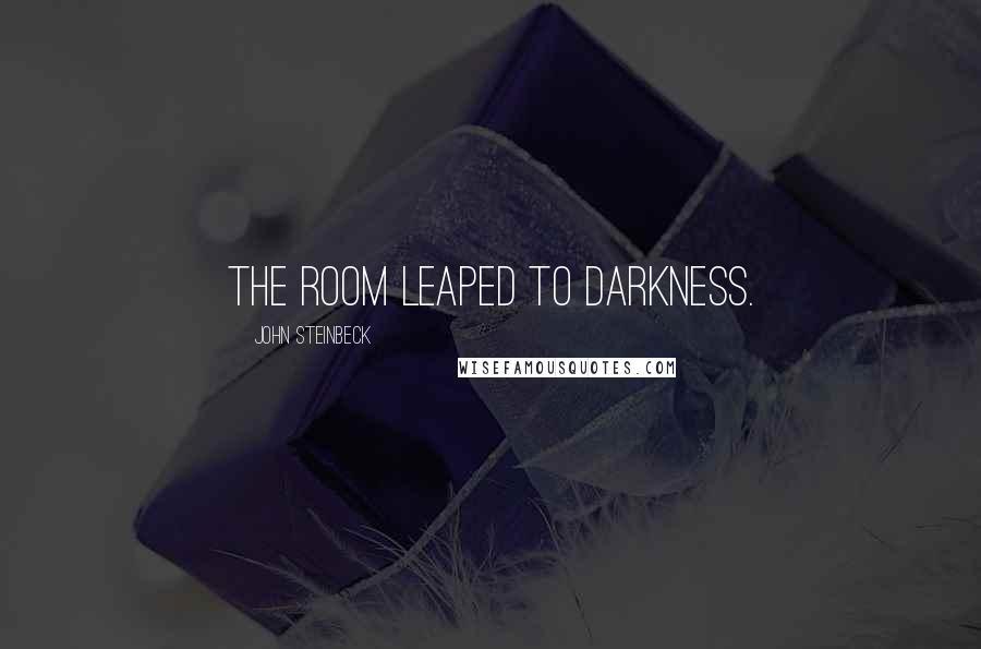 John Steinbeck Quotes: the room leaped to darkness.