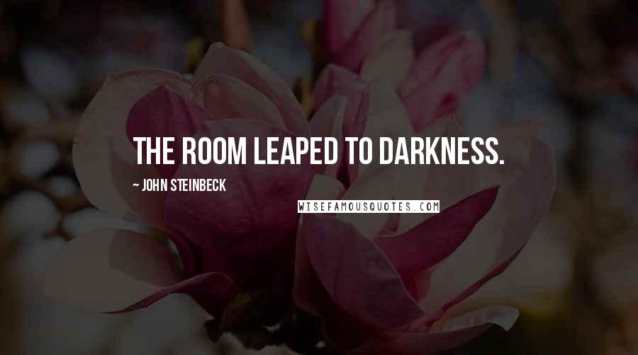 John Steinbeck Quotes: the room leaped to darkness.