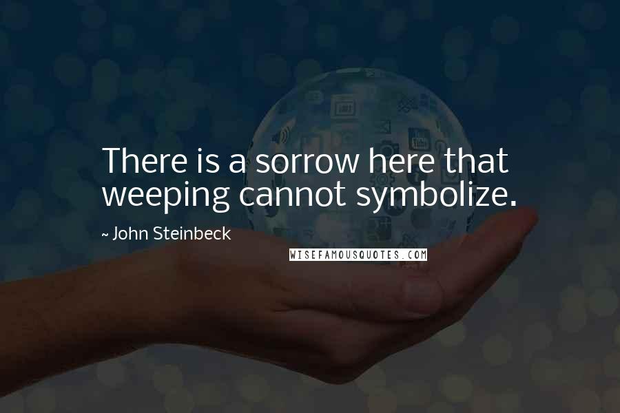 John Steinbeck Quotes: There is a sorrow here that weeping cannot symbolize.