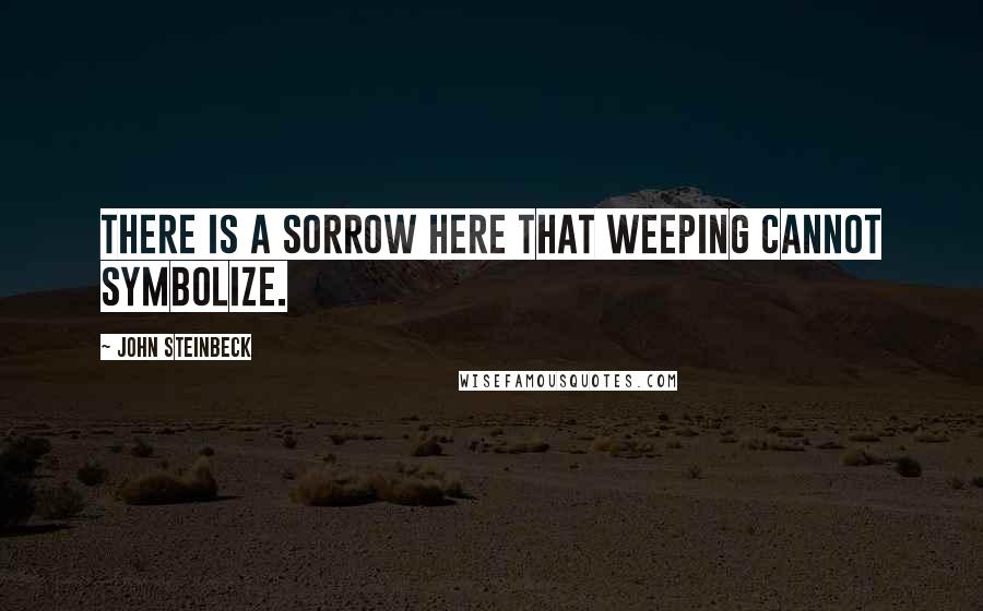 John Steinbeck Quotes: There is a sorrow here that weeping cannot symbolize.