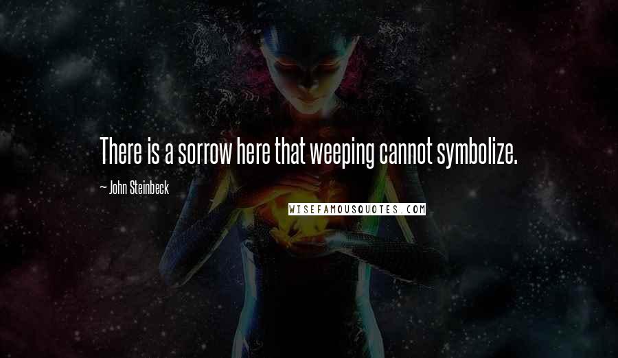 John Steinbeck Quotes: There is a sorrow here that weeping cannot symbolize.