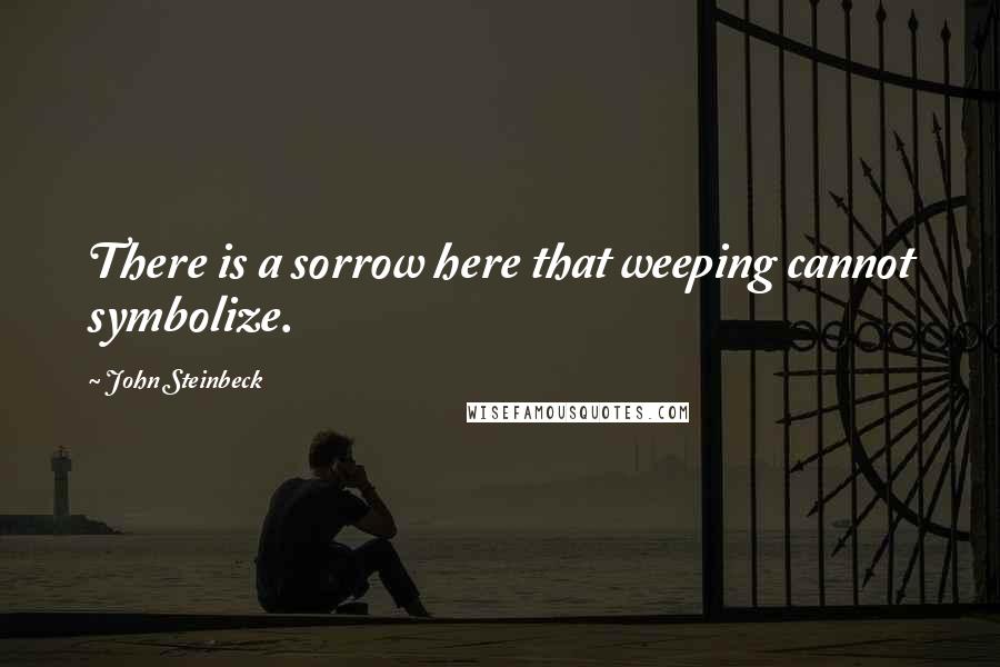 John Steinbeck Quotes: There is a sorrow here that weeping cannot symbolize.