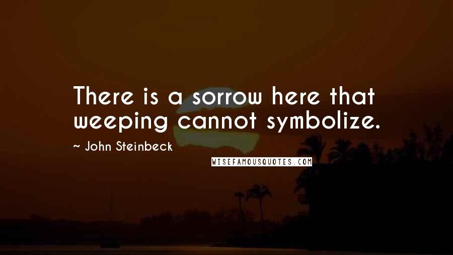 John Steinbeck Quotes: There is a sorrow here that weeping cannot symbolize.