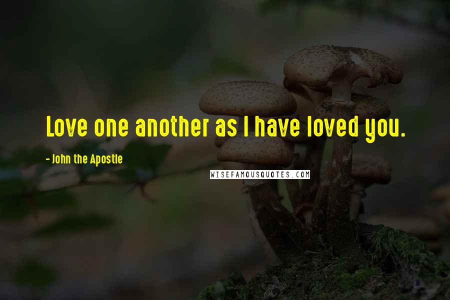 John The Apostle Quotes: Love one another as I have loved you.