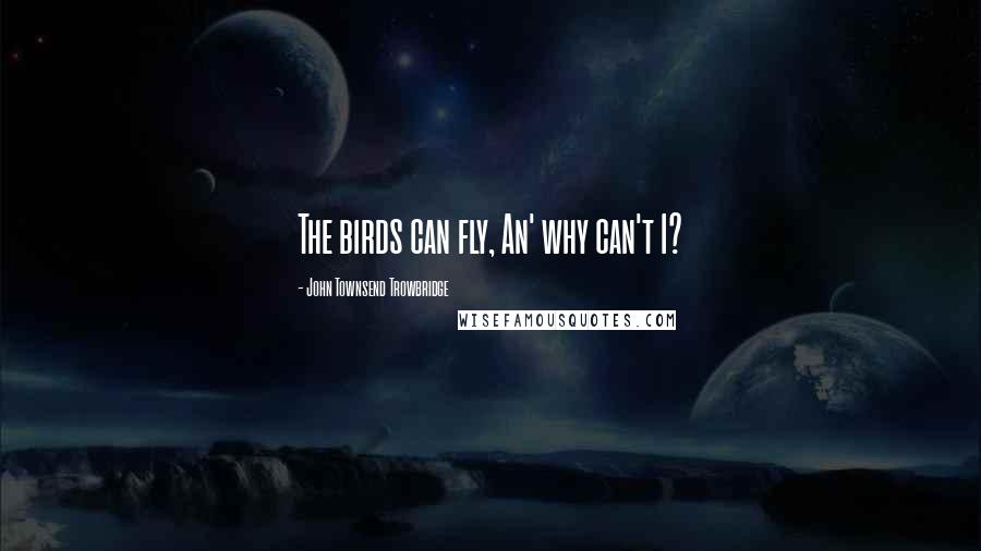 John Townsend Trowbridge Quotes: The birds can fly, An' why can't I?