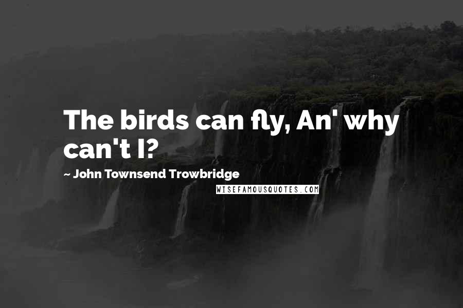 John Townsend Trowbridge Quotes: The birds can fly, An' why can't I?