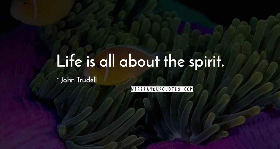 John Trudell Quotes: Life is all about the spirit.