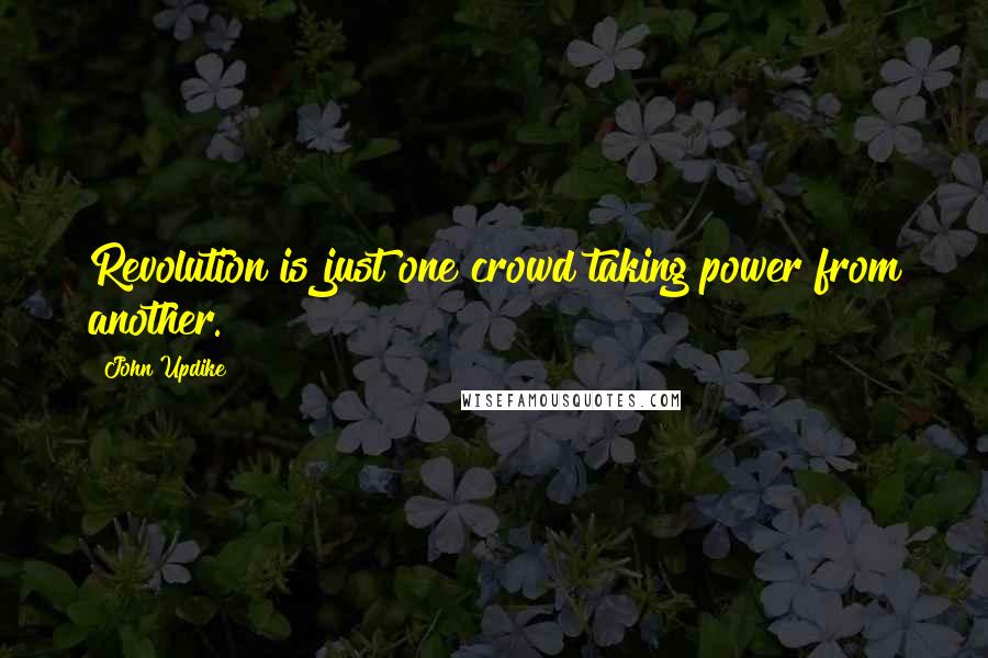 John Updike Quotes: Revolution is just one crowd taking power from another.