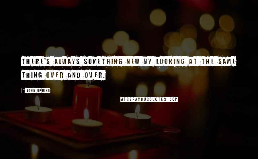 John Updike Quotes: There's always something new by looking at the same thing over and over.