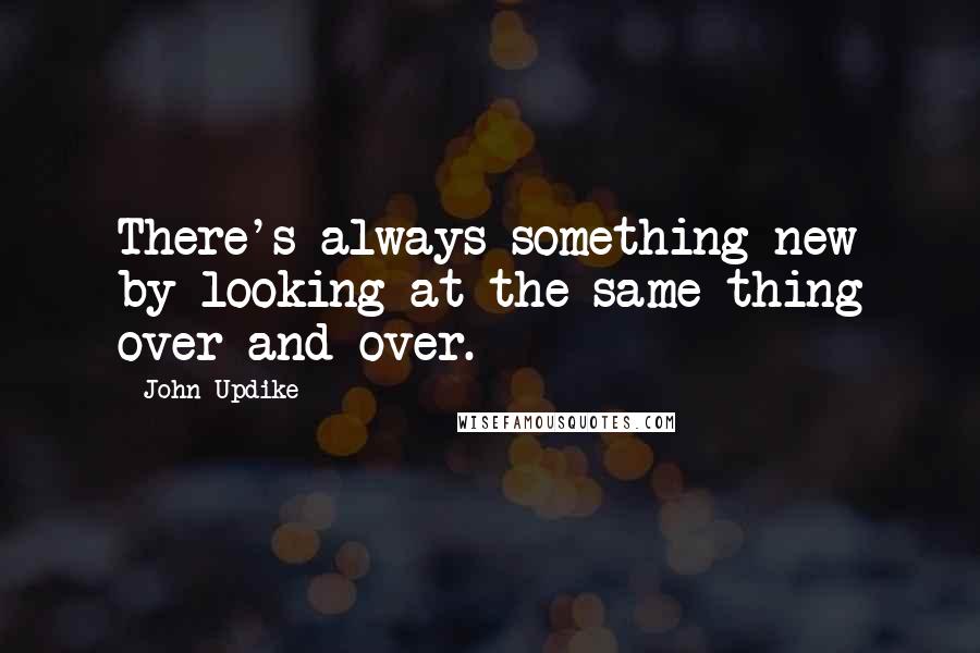 John Updike Quotes: There's always something new by looking at the same thing over and over.