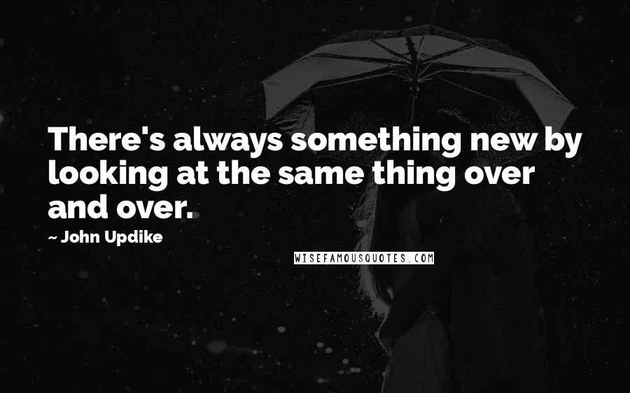 John Updike Quotes: There's always something new by looking at the same thing over and over.