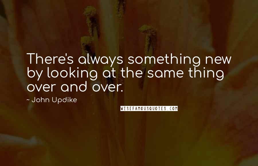 John Updike Quotes: There's always something new by looking at the same thing over and over.