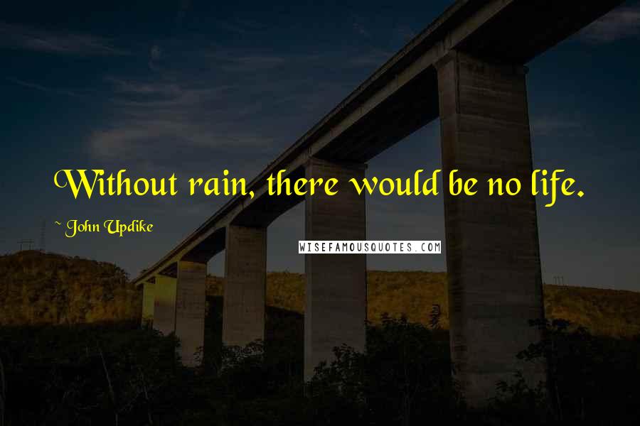 John Updike Quotes: Without rain, there would be no life.