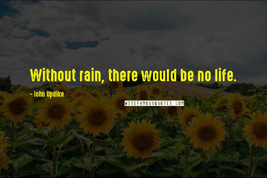 John Updike Quotes: Without rain, there would be no life.