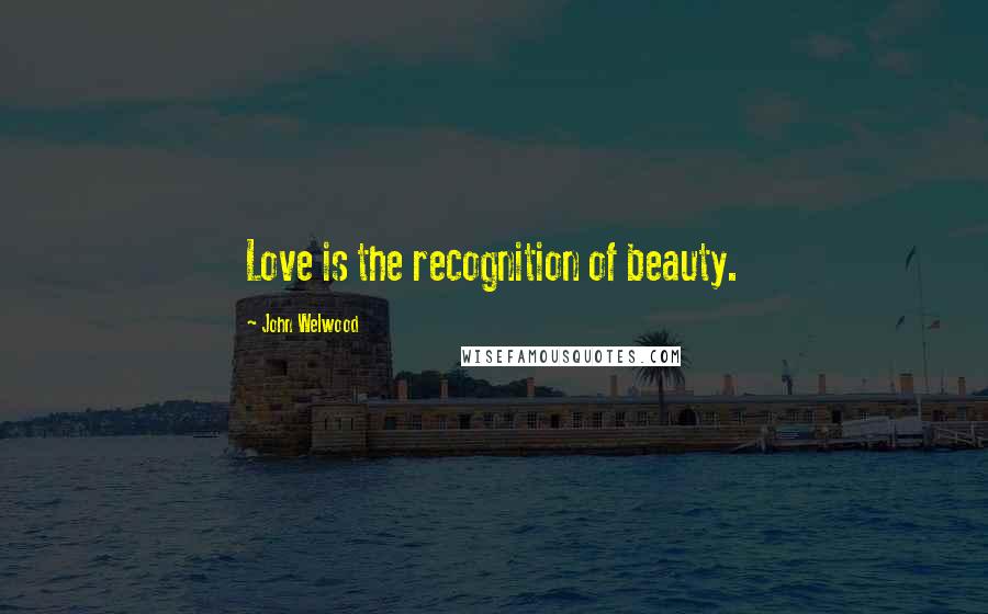 John Welwood Quotes: Love is the recognition of beauty.