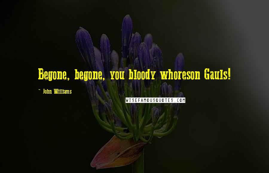 John Williams Quotes: Begone, begone, you bloody whoreson Gauls!