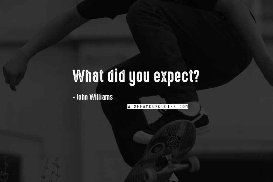 John Williams Quotes: What did you expect?