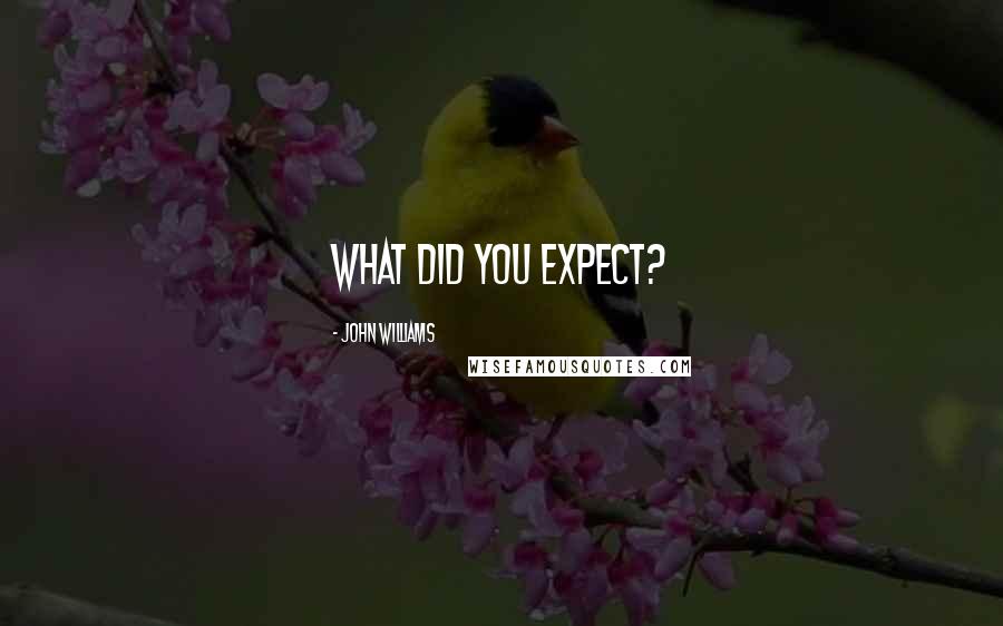 John Williams Quotes: What did you expect?