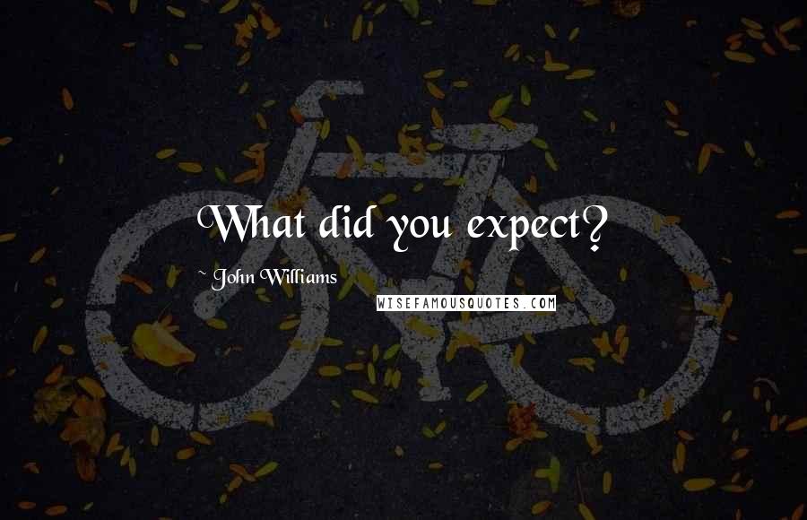 John Williams Quotes: What did you expect?