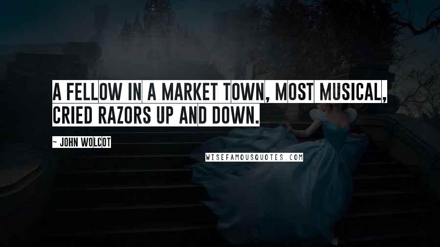 John Wolcot Quotes: A fellow in a market town, Most musical, cried razors up and down.