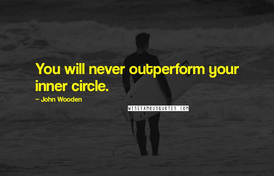 John Wooden Quotes: You will never outperform your inner circle.