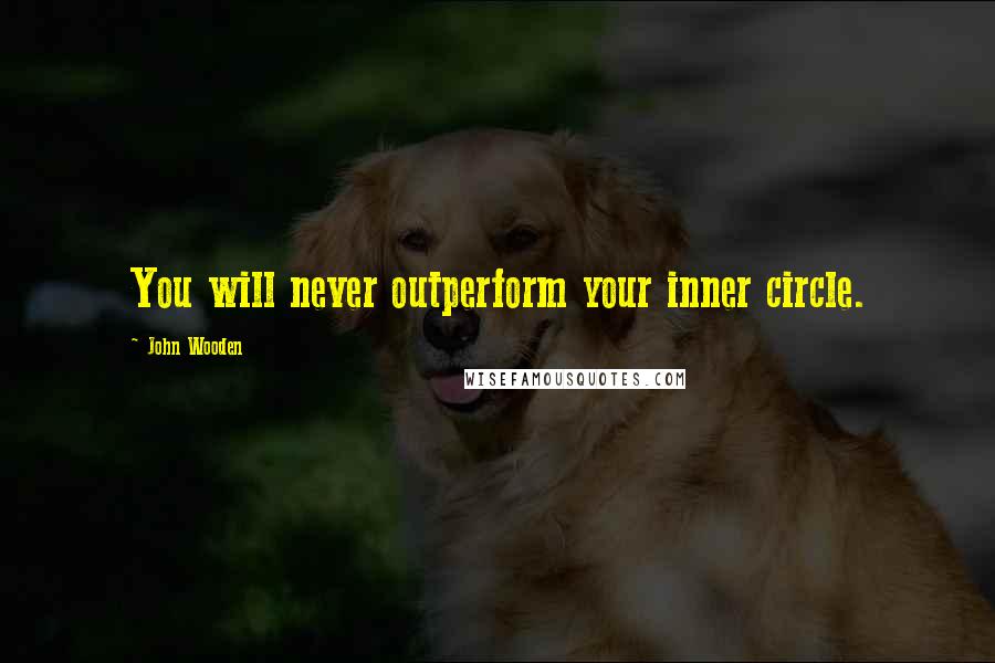 John Wooden Quotes: You will never outperform your inner circle.