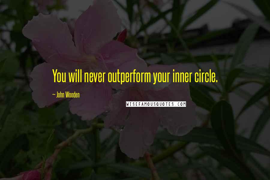 John Wooden Quotes: You will never outperform your inner circle.