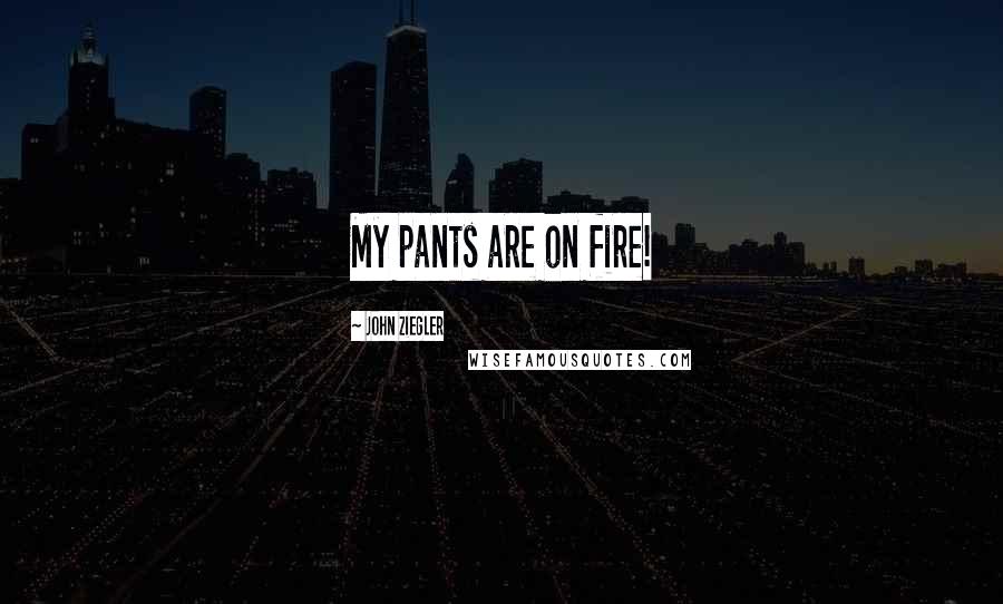 John Ziegler Quotes: My pants are on fire!