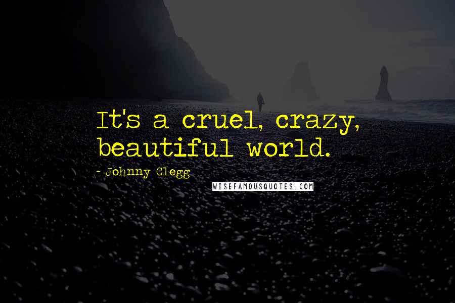 Johnny Clegg Quotes: It's a cruel, crazy, beautiful world.