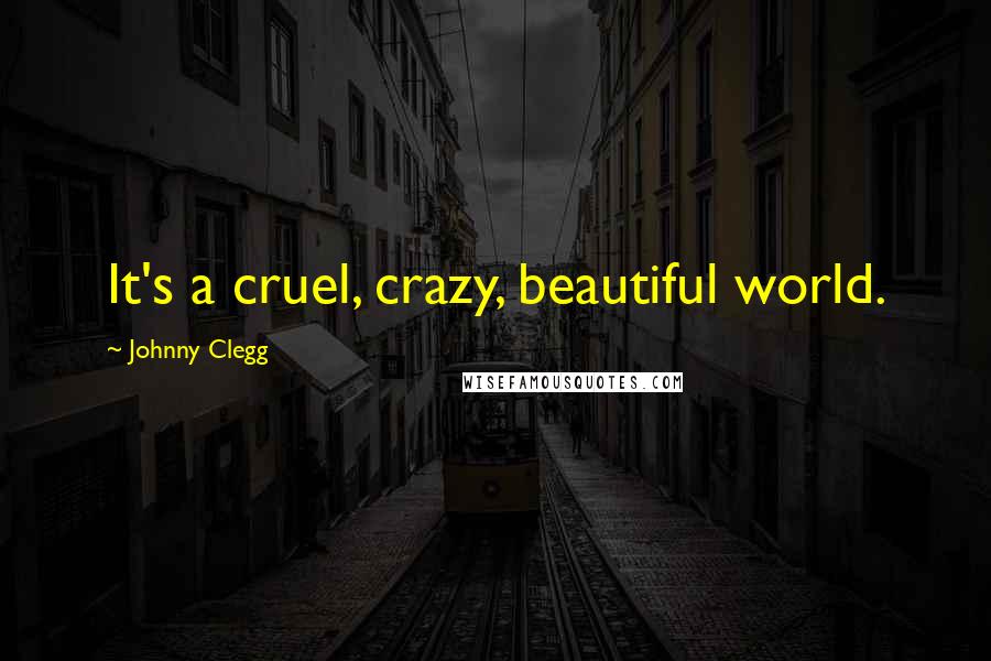 Johnny Clegg Quotes: It's a cruel, crazy, beautiful world.