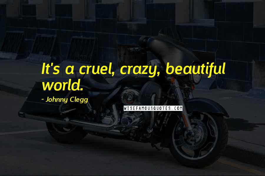 Johnny Clegg Quotes: It's a cruel, crazy, beautiful world.