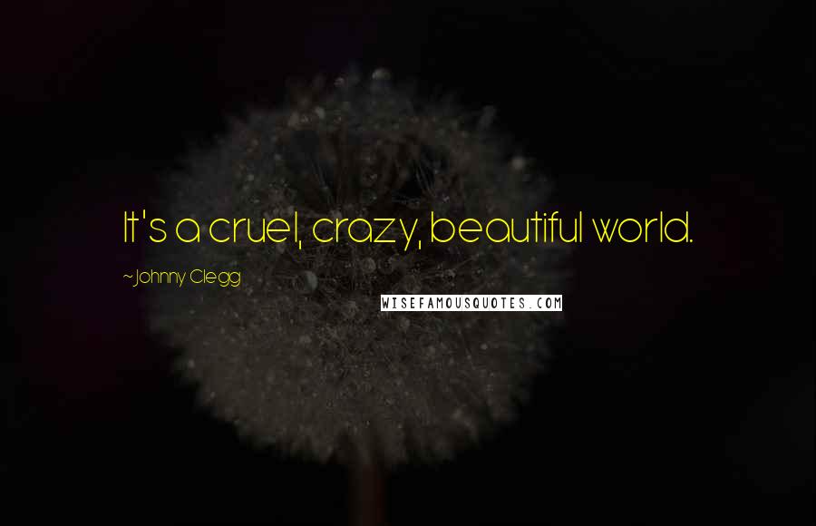 Johnny Clegg Quotes: It's a cruel, crazy, beautiful world.