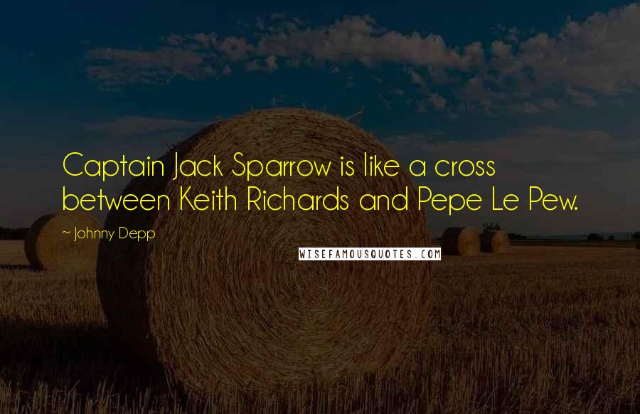 Johnny Depp Quotes: Captain Jack Sparrow is like a cross between Keith Richards and Pepe Le Pew.