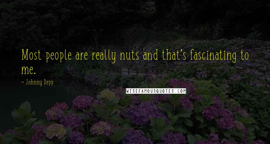 Johnny Depp Quotes: Most people are really nuts and that's fascinating to me.