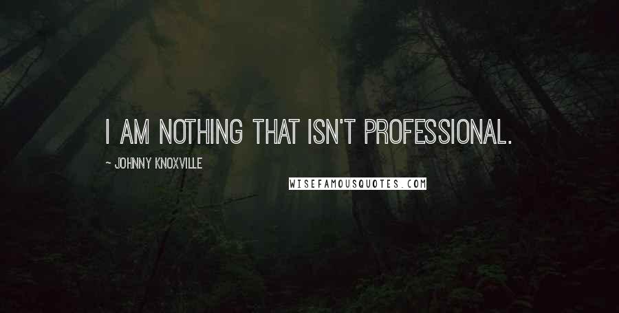 Johnny Knoxville Quotes: I am nothing that isn't professional.