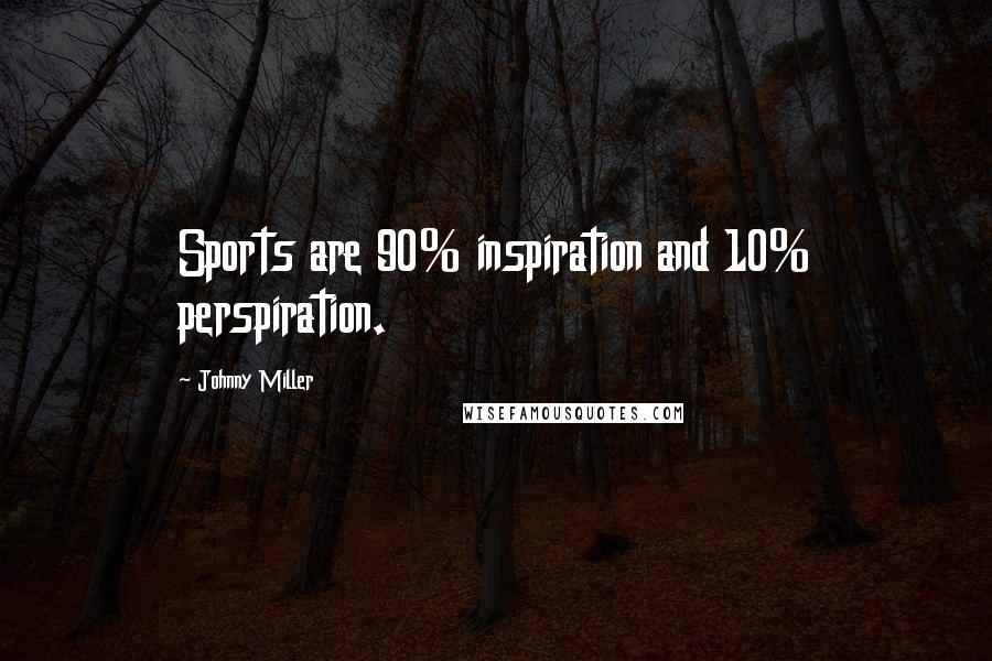 Johnny Miller Quotes: Sports are 90% inspiration and 10% perspiration.