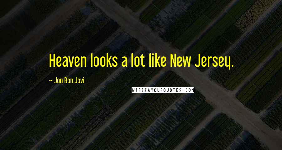 Jon Bon Jovi Quotes: Heaven looks a lot like New Jersey.