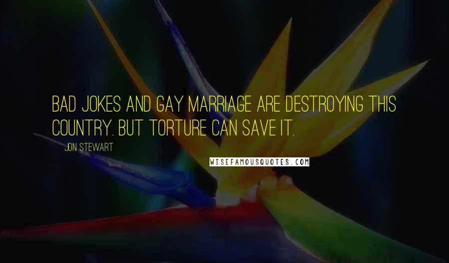 Jon Stewart Quotes: Bad jokes and gay marriage are destroying this country. But torture can save it.