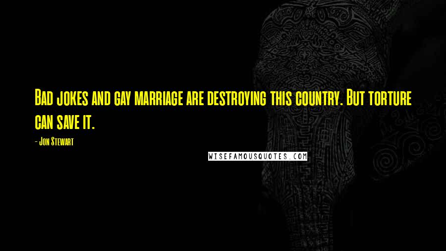 Jon Stewart Quotes: Bad jokes and gay marriage are destroying this country. But torture can save it.