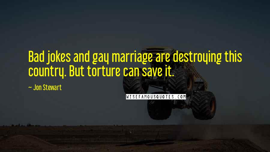 Jon Stewart Quotes: Bad jokes and gay marriage are destroying this country. But torture can save it.