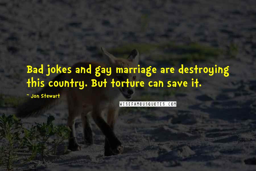 Jon Stewart Quotes: Bad jokes and gay marriage are destroying this country. But torture can save it.