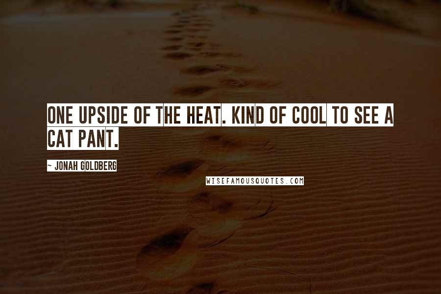 Jonah Goldberg Quotes: One upside of the heat. Kind of cool to see a cat pant.