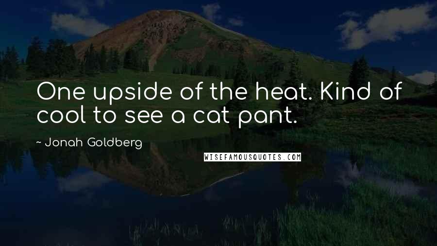 Jonah Goldberg Quotes: One upside of the heat. Kind of cool to see a cat pant.
