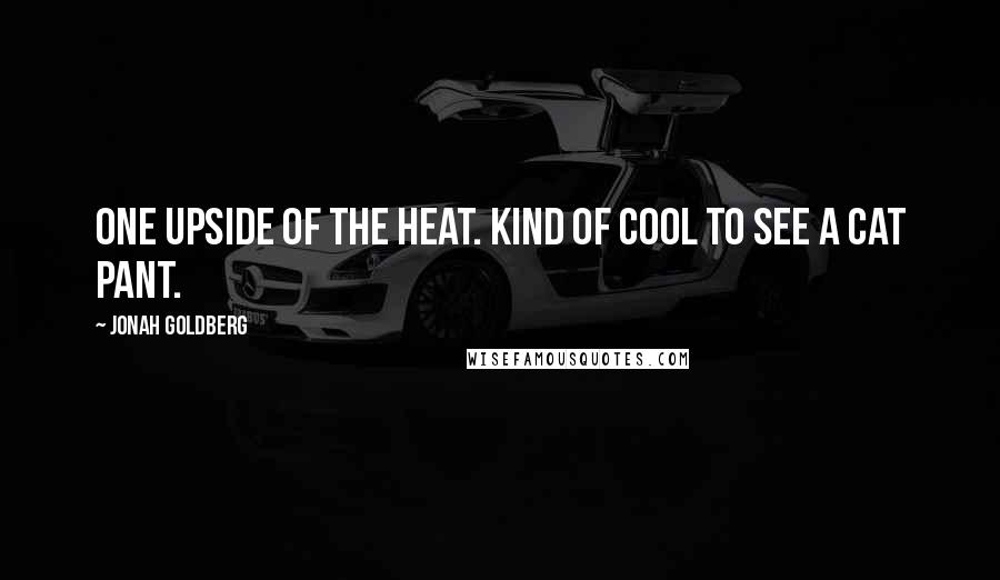 Jonah Goldberg Quotes: One upside of the heat. Kind of cool to see a cat pant.