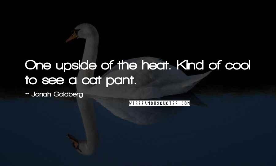 Jonah Goldberg Quotes: One upside of the heat. Kind of cool to see a cat pant.